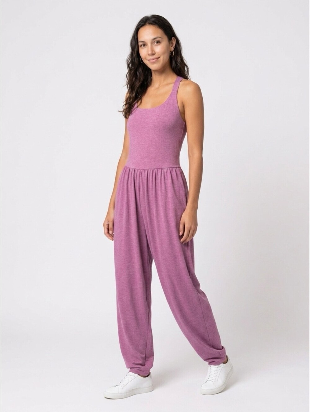 Halara U-Neck Harem Casual Jumpsuit-Easy Peezy Edition M(Reg.) Red Mix NWT